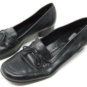 Trotters Womens Square Toe Block Heel Loafers